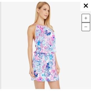 Lilly Pulitzer Vibrant Pink and Blue Mini Dress